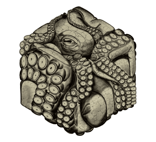 Octopus confined inside a cube — illustrating attunement and secure attachment vs. control